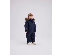 Overall NAME IT "NMNSNOW10 SUIT SOLID FO NOOS", Mädchen, Gr. 86, N-Gr, blau (schwarz sapphire), Fleece, Obermaterial: 100% Polyester, unifarben, regular fit, Overalls Overall (62313252-86) schwarz sap