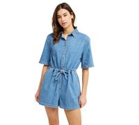 Roxy Real Tomorrow Denim Kurzer Overall Mit Kurzen Ärmeln XS Surf Wash