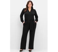 Overall SHEEGO BY JOE BROWNS, Damen, Gr. 46, Normalgrößen, schwarz, 70% Viskose, 26% Polyamid, 4% Elasthan, unifarben, lang, Overalls Overall (41705736-46) schwarz