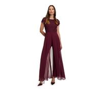 Vera Mont Jumpsuit mit Rundhalsausschnitt in Bordeaux, Größe 46