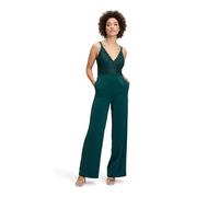 Overall VERA MONT "Vera Mont Jumpsuit mit Spitze", Damen, Gr. 36, Normalgrößen, grün (mystic emerald), Spitze, Obermaterial: 100% Polyester. Futter: 100% Polyester., festlich, tailliert, V-Ausschnitt,