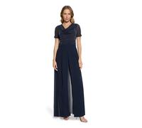 Overall VERA MONT "Damen mit Wasserfallausschnitt", Damen, Gr. 38, Normalgrößen, blau (night sky), Obermaterial: 95% Polyester, 5% Elasthan. Besatz: 100% Polyester. Futter: 100% Polyester, ausgestellt