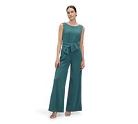 Vera Mont Jumpsuit mit Bindegürtel in Smaragd, Größe 40