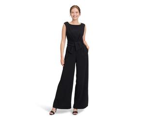 Overall VERA MONT "Damen mit weitem Bein", Damen, Gr. 48, Normalgrößen, schwarz, Crêpe, Obermaterial: 95% Polyester, 5% Elasthan; Futter: 100% Polyester, ausgestellt, U-Boot-Ausschnitt, Overalls Overa