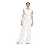 Vera Mont Damen Jumpsuit mit weitem Bein, weiß, Gr. 48