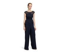 Overall VERA MONT "Damen ohne Arm", Damen, Gr. 38, Normalgrößen, blau (night sky), Crêpe, Obermaterial: 95% Polyester, 5% Elasthan; Futter: 100% Polyester, figurumspielend, Rundhals, Overalls Overall,