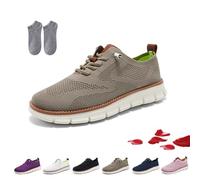 Overhil1s Breeze Shoes for Women, 2025 New Women Wearbreeze Sneakers, Urban - Ultra Comfortable Orthopedic Shoes Lightweight Breathable Mesh Oxfords Slip On Boat Shoe(Khaki,39 EU)