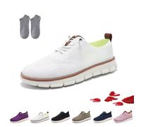 Overhil1s Breeze Shoes for Women, 2025 New Women Wearbreeze Sneakers, Urban - Ultra Comfortable Orthopedic Shoes Lightweight Breathable Mesh Oxfords Slip On Boat Shoe(Weiß,38 EU)