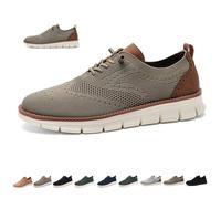 Overhil1s Wearbreeze-Schuhe for Herren, Ultra-Bequeme Urban-Schuhe for Herren, atmungsaktive Mesh-Oxfords, lässige Sneaker, leichte Business-Wanderschuhe(Khaki 2,48 EU)