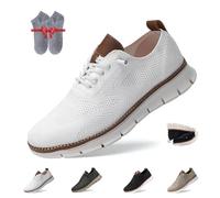Overhil1s Wearbreeze-Schuhe für Herren, Breeze Urban Schuhe Herren, Urban - Ultrabequeme Schuhe, Breeze Schuhe Herren Atmungsaktive Mesh-Freizeitkleidung-Bootsschuhe(Weiß,47 EU)