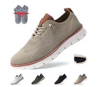 Overhil1s Wearbreeze - Ultrabequeme Herren Schuhe, Breeze Urban - Atmungsaktive Mesh-Freizeitkleidung, Bootsschuhe (Khaki, 44 EU)