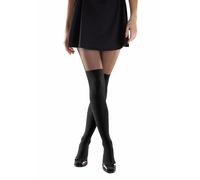 Overknee-Strumpfhose BUFFALO "imitiert Overknee Strümpfe 15-60dn", Damen, Gr. 36/38, schwarz, Obermaterial: 87% Polyamid, 13% Elasthan, unifarben, elastisch, Strumpfhosen, in trageangenehmer Modalqual