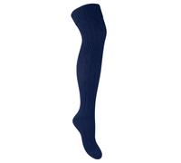 Overknee-Wollsocken für Damen | Steven | Winterwarme dicke lange Socken Blau