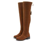 Overkneestiefel LASCANA "Stiefel, Langschaftstiefel", Damen, Gr. 37, Varioschaft, braun (camel), Obermaterial: 100% Textilmaterial. Decksohle: 100% Lederimitat. Futter: 100% Textilmaterial. Laufsohle: