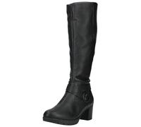 Overkneestiefel RIEKER "Rieker Stiefel Lederimitat", Damen, Gr. 38, schwarz, Lederimitat, Schuhe (95808350-38) schwarz