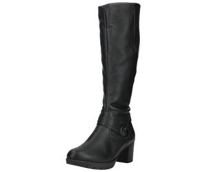 Overkneestiefel RIEKER "Rieker Stiefel Lederimitat", Damen, Gr. 38, schwarz, Lederimitat, Schuhe (95808350-38) schwarz