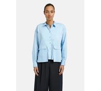 Overlapping Pocket Blouse Blau M