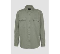 Overshirt aus gewaschenem Twill S Grün 2164590.7380.S