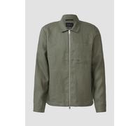 s.Oliver BLACK LABEL Overshirt aus Leinen mit Eingrifftaschen olivgrün 54