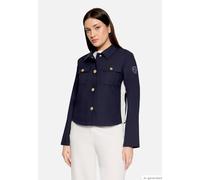 Jackenblazer BETTY BARCLAY "Damen mit Taschen", Damen, Gr. 38, dunkelblau, Obermaterial: 88% Polyester, 12% Elasthan; Besatz: 88% Polyester, 12% Elasthan, gerade normal, Blazer (74048843-38) dunkelbla