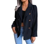 Oversize Jacke Damen Damen-Anzugkragen aus festem Cord für Herbst und Winter, zweireihig Cordjacke Mit Fell Damen (BU2, M)
