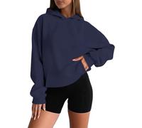 Oversize Kapuzenpullover Damen Aesthetic Y2k Hip Hop Hoodie Freizeit Teenager Mädchen Sweatshirt Basic Hoody Oberteile Langarmshirt Langarm Hooded Sweat für Sport Fitness Outdoor Übergangsjacke