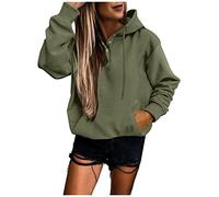 Oversize Pullover Damen lang Weihnachten Sweatshirt Damen Baumwolle Oversized Damen-Hoodie Damen Jacke, hellblau Tedi Mantel Damen rotes Langarmshirt Damen schulterfrei weihnacht Tunika Shirts