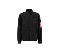 Oversize-Shirt ALPHA INDUSTRIES "Air Force EMB Shirt", Herren, Gr. XXL, schwarz, Obermaterial: 100% Baumwolle, Shirts Oversize-Shirt (29050620-XXL)