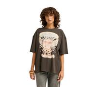 Oversize-Shirt BILLABONG "Pour Your Heart", Damen, Gr. L, off schwarz, Obermaterial: 100% Baumwolle., Shirts (12261259-L) off schwarz
