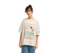 Oversize-Shirt BILLABONG "Salty Since", Damen, Gr. L, beige (grau heather), Obermaterial: 100% Baumwolle., Shirts (35204263-L) grau heather