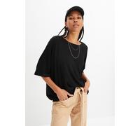 Oversize-Shirt BONPRIX, Damen, Gr. 48/50 (XL), schwarz, Obermaterial: 95% Viskose, 5% Elasthan, oversize, Shirts Oversize-Shirt (84851619-48)