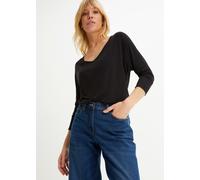 Oversize-Shirt BONPRIX "Oversized-Shirt aus fließender Viskose", Damen, Gr. 52/54 (XXL), schwarz, Obermaterial: 95% Viskose, 5% Elasthan, bequem, Shirts, Oversized-Shirt aus fließender Viskose (417434