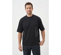 Oversize-Shirt CMP, Herren, Gr. M, nero, dove gr, Obermaterial: 100% Baumwolle, Shirts, Oversize-Schnitt, sportlicher Stil, für Sport- und Outdoormode (52038621-M) nero, dove gr