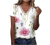 Oversize Shirt Damen Basic Shirt Damen Langarm Bluse Gestreift Damen Damen Oberteile Sommer Locker Blusentops Damen Damen Tops Sommer Langarmshirt Damen Sport Glitzer Top(2-White, XXL)