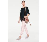 Oversize-Shirt HEINE "Oversized Shirt", Damen, Gr. 34, schwarz, 95% Viskose, 5% Elasthan, Chiffon:100% Polyester, unifarben, Rundhals, Shirts (55210940-34) schwarz