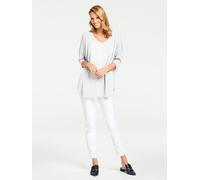 Oversize-Shirt HEINE "Oversized Shirt", Damen, Gr. 34, weiß (sanftes weiß), 95% Viskose, 5% Elasthan, unifarben, V-Ausschnitt, Shirts (84136652-34) sanftes weiß