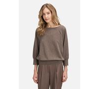 Oversize-Shirt im Glitzer-Look Braun Damen