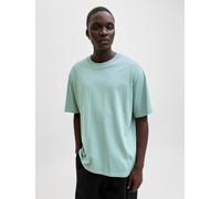 Jack & Jones T-Shirt JJEBRADLEY Oversize Rundhals 100% Baumwolle Gr. M mineral blau