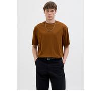 Oversize-Shirt JACK & JONES "JJEBRADLEY Oversize T-Shirt mit klassischem Rundhalsausschnitt", Herren, Gr. XL, braun (monks robe), Jersey, Obermaterial: 100% Baumwolle, unifarben, oversize taillenbedec