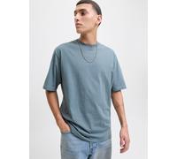 Oversize-Shirt JACK & JONES "JJEBRADLEY Oversize T-Shirt mit klassischem Rundhalsausschnitt", Herren, Gr. XL, grau (stormy weather), Jersey, Obermaterial: 100% Baumwolle, unifarben, oversize taillenbe