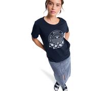 Oversize-Shirt ROXY "Oceanwave Regular Slub", Damen, Gr. L, grau (anthrazit), 60% Baumwolle, 40% Polyester, Shirts (52471403-L) anthrazit