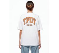 Oversize-Shirt TRUEPRODIGY "Arin F Logo Print Oversized Rundhals", Damen, Gr. S, weiß, Obermaterial: 100% Baumwolle CO., Rundhals, Shirts (89455528-S) weiß