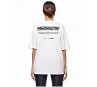 Oversize-Shirt TRUEPRODIGY "Eden F Logo Print Oversized Rundhals", Damen, Gr. M, weiß, Obermaterial: 100% Baumwolle CO., Rundhals, Shirts (57999920-M) weiß