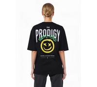 Oversize-Shirt TRUEPRODIGY "Hajin F Logo Print Oversized Rundhals", Damen, Gr. S, schwarz, Obermaterial: 100% Baumwolle CO., Rundhals, Shirts (64513704-S) schwarz