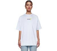 Oversize-Shirt TRUEPRODIGY "Juniper F Logo Print Oversized Rundhals", Damen, Gr. XXL, grau (graumelange), Obermaterial: 50% Baumwolle CO. 50% Polyester PES., Rundhals, Shirts (19592558-XXL) graumelang