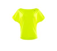 Oversize-Shirt WINSHAPE "DT101", Damen, Gr. S, gelb (neon gelb), 80% Polyester, 20% Elasthan, U-Boot-Ausschnitt, Kurzarm, Shirts Oversize Shirt T-Shirt, Functional (52090851-S) neon gelb