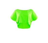 WINSHAPE Damen Functional Light Cropped Dance-top Dt104 T-Shirt, Neon-grün, XL EU