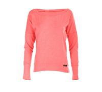 Oversize-Shirt WINSHAPE "Longsleeve WS2", Damen, Gr. XL, rot (neon coral), 48% Baumwolle, 48% Polyester, 4% Elasthan, U-Boot-Ausschnitt, Langarm, Shirts (36577010-XL) neon coral