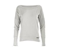 Oversize-Shirt WINSHAPE "Longsleeve WS2", Damen, Gr. XS, grau (grau melange), 48% Baumwolle, 48% Polyester, 4% Elasthan, U-Boot-Ausschnitt, Shirts (75713024-XS) grau melange
