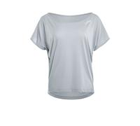 Oversize-Shirt WINSHAPE "MCT002", Damen, Gr. XS, grau (cool grau), 50% Modal, 50% Baumwolle, U-Boot-Ausschnitt, Shirts Yogawear Yogashirt, Ultra leicht (91930260-XS) cool grau